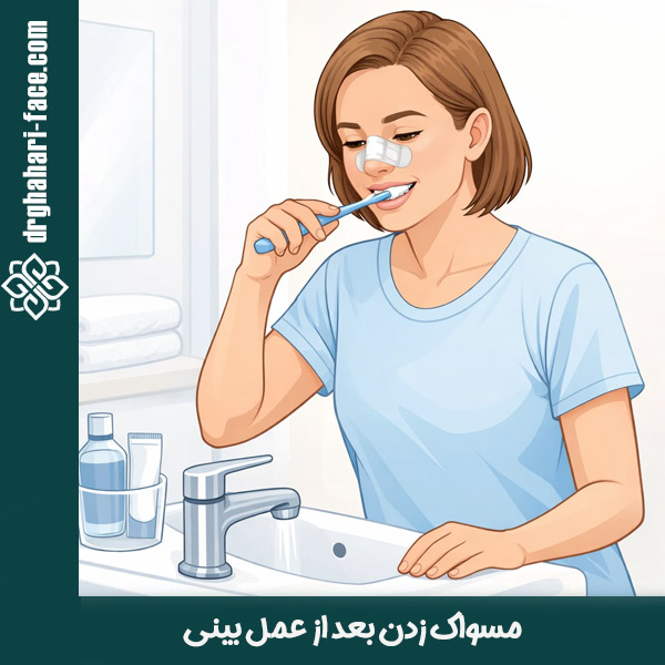 مسواک زدن بعد از عمل بینی - دکتر حامد قهاری